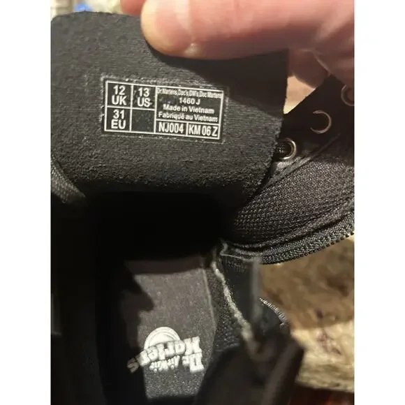 Dr. Martens 1460 Junior Rainbow Patent Boots UK 12 US 13 Kids Holographic - Picture 5 of 5